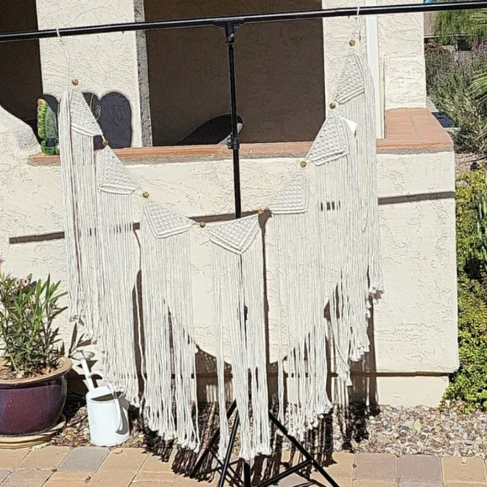 Macrame Wall Hanging Boho Gold Decor